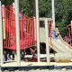 Children play on playground