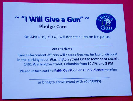 Gun donor card
